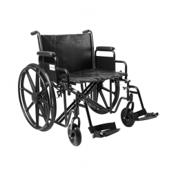 McKesson 146-STD24ECDDA-SF Bariatric Wheelchair, 24 in Seat Width, Swing-Away Footrest