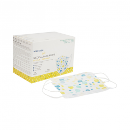 McKesson 16-1000-McKesson Pediatric Procedure Mask, Blue & Yellow Polka Dot, Masks (CS)