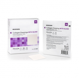 McKesson 16-1860-McKesson Silver Collagen Dressing, 2 x 2 Inch, Silver Dressings