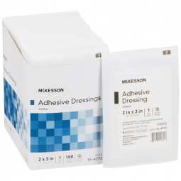 McKesson 16-4272-McKesson White Adhesive Dressing, 2 x 3 Inch, Adhesive Bandages (BX)