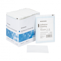 McKesson 16-4273-McKesson White Adhesive Dressing, 3 x 4 Inch, Adhesive Bandages (BX)