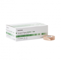 McKesson 16-47305T-McKesson Paper Medical Tape, 1/2 Inch x 10 Yard, Tan, Tapes & Fasteners (BX)