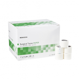 McKesson 16-47310S-McKesson Paper Medical Tape, 1 Inch x 1-1/2 Yard, White, Tapes & Fasteners (CS)