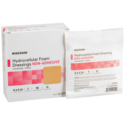 McKesson 16-4737-McKesson Nonadhesive without Border Foam Dressing, 4 x 4 Inch, Foams (CS)