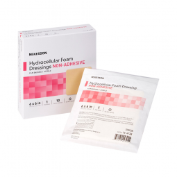 McKesson 16-4738-McKesson Nonadhesive without Border Foam Dressing, 6 x 6 Inch, Foams (BX)