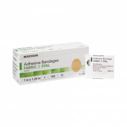 McKesson 16-4800-McKesson Oval Tan Adhesive Strip, 1 x 1-1/4 Inch, Adhesive Bandages (CS)