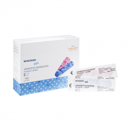 McKesson Kids McKesson 16-4836-McKesson Kids Kid Design (Blue / Pink Camo) Adhesive Strip, 3/4 x 3 I