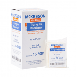 McKesson 16-5081-McKesson Triangular Bandage, 40 x 40 x 56 Inch, Triangular Bandages (BX)