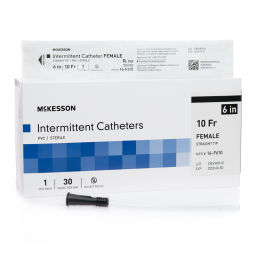 McKesson 16-F610-McKesson Urethral Catheter, 10 Fr., Female, Straight, Intermittent (BX)