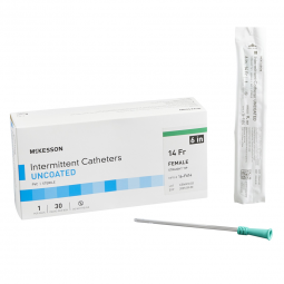 McKesson 16-F614-McKesson Female Urethral Catheter, 14 Fr, Straight Tip, 6 in, Intermittent (CS)