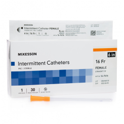 McKesson 16-F616-McKesson Urethral Catheter, 16 Fr., Female, Straight, Intermittent (CS)