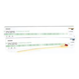 McKesson 16-LFOL3018C-McKesson Hydrophilic-Coated Latex Foley Catheter, Coude Tip, 18 Fr., Indwellin