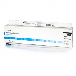 McKesson 16-M1610C-Urethral Catheter McKesson Coude Tip Uncoated PVC 10 Fr. 16 Inch, Intermittent Ca