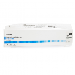 McKesson 16-M1612C-Urethral Catheter McKesson Coude Tip Uncoated PVC 12 Fr 16 in, Intermittent Cathe