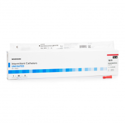 McKesson 16-M1618C-Urethral Catheter McKesson Coude Tip Uncoated PVC 18 Fr. 16 Inch, Intermittent Ca
