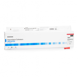 McKesson 16-M1618C-Urethral Catheter McKesson Coude Tip Uncoated PVC 18 Fr 16 in, Intermittent Cathe
