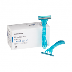 McKesson 16-RZ15-McKesson Triple Blade Disposable Razors, Razors (CS) - McKesson Triple Blade Dispos
