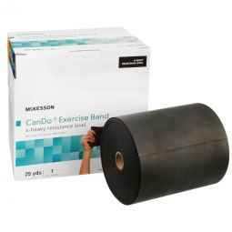 McKesson CanDo McKesson 169-5635-McKesson Exercise Resistance Band, Black, 5 Inch x 25 Yard, X-Heavy