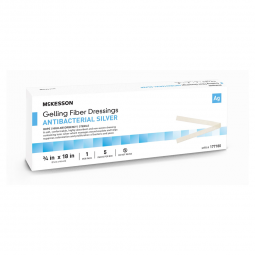 McKesson 177180-McKesson Silver Gelling Fiber Dressing, 3/4 x 18 Inch, Silver Dressings