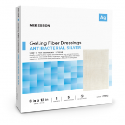 McKesson 177812-McKesson Silver Gelling Fiber Dressing, 8 x 12 Inch, Silver Dressings (BX)