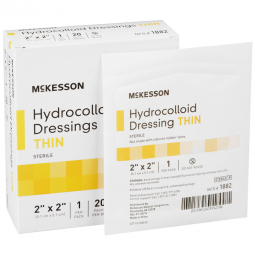 McKesson 1882-McKesson Hydrocolloid Dressing, 2 x 2 Inch, Hydrocolloids (BX) - McKesson Hydrocolloid