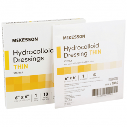 McKesson 1884-McKesson Hydrocolloid Dressing, 6 x 6 Inch, Hydrocolloids (BX) - McKesson Hydrocolloid