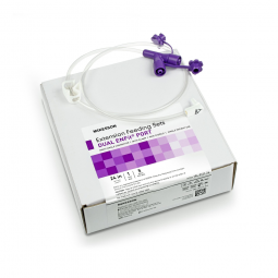 McKesson 194-0121-24-Enteral Feeding Extension Set McKesson 24 in, Enfit, Y-Port, Right Angle Connec