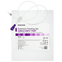 McKesson 194-0123-24-Bolus Enteral Feeding Extension Tube Set McKesson 24 in, Enfit, Secure Lock Str