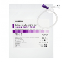 McKesson 194-0124-12-Bolus Enteral Feeding Extension Tube Set McKesson 12 in, Enfit, Secure Lock Rig