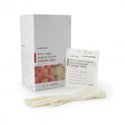 McKesson Perry McKesson 20-1055N-McKesson Perry Performance Plus Surgical Glove, Size 5.5, Cream, Me