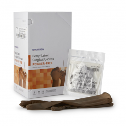 McKesson Perry McKesson 20-1370N-McKesson Perry Latex Surgical Glove, Size 7, Brown, Medical Gloves 
