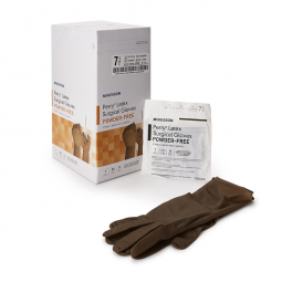McKesson Perry McKesson 20-1375N Perry Latex Surgical Glove, Size 7.5, Brown, Medical Gloves (CS/200