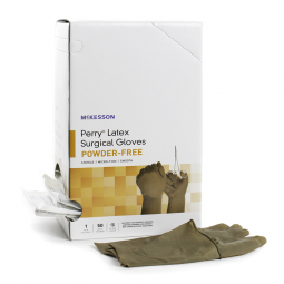 McKesson Perry McKesson 20-1390N Perry Latex Surgical Glove, Size 9, Brown (BX/50)