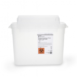 McKesson Prevent McKesson 2270 Prevent Clear Sharps Container, 5.4-Quart, 11 x 12 x 4-3/4 in, Recept