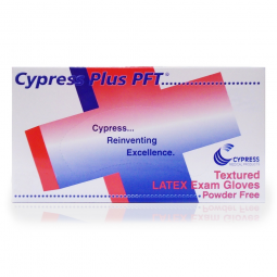 Cypress Plus PFT McKesson 23-90-Cypress Plus PFT Latex Standard Cuff Length Exam Glove, Extra Small,