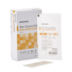 McKesson 3001-McKesson Non-Reinforced Skin Closure Strip, 1/4 x 3 Inch, Skin Closure Strips (BX)