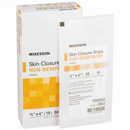 McKesson 3003-McKesson Non-Reinforced Skin Closure Strip, 1/4 x 4 in., Skin Closure Strips (BX)