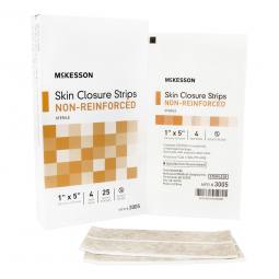 McKesson 3005-McKesson Non-Reinforced Skin Closure Strip, 1 x 5 Inch, Skin Closure Strips (BX)