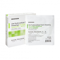 McKesson Lite McKesson 4873-McKesson Lite Silicone Gel Adhesive with Border Thin Silicone Foam Dress