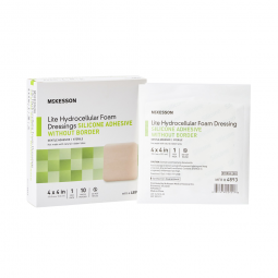 McKesson Lite McKesson 4893 Lite Silicone Gel Adhesive without Border Thin Silicone Foam Dressing, 4