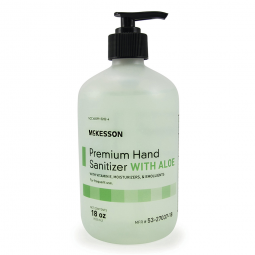McKesson Premium McKesson 53-27037-18 Premium Hand Sanitizer with Aloe, 18 oz, Gel, Pump Bottle, Han