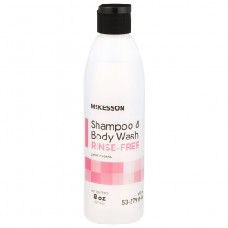 McKesson 53-27913-8 Rinse-Free Shampoo & Body Wash, 8 oz Bottle, Shampoos & Conditioners (CS/48)