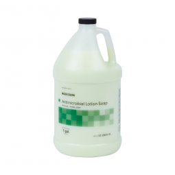 McKesson 53-28081-GL Antimicrobial Lotion Soap, Herbal Scent, 1-gal Jug, Green, 0.95% Strength, Soap