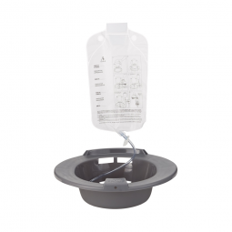 McKesson 56-80102 Round Graphite Plastic Sitz Bath, 2000 mL (10/Case)