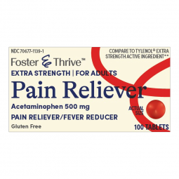 Foster & Thrive McKesson 70677113901-Pain Relief Foster & Thrive 500 mg Strength Acetaminophen Table