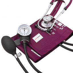 McKesson McKesson 768-641-11AMMM Premium Reusable Pocket Aneroid & Stethoscope Combo Set, Magenta, C