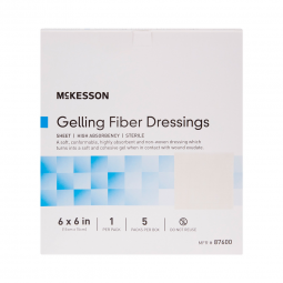 McKesson 87600-McKesson Gelling Fiber Wound Dressing, 6 x 6 Inch, Cellulose Dressings (BX)