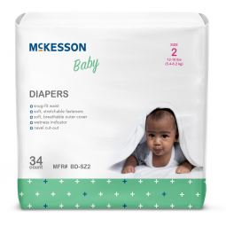 McKesson BD-SZ2-McKesson Baby Diapers, Size 2, Baby Diapers (BG) - McKesson Baby Diapers, Size 2
