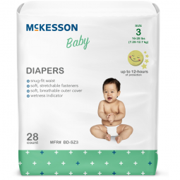McKesson BD-SZ3-McKesson Baby Diapers, Size 3, Baby Diapers (CS) - McKesson Baby Diapers, Size 3