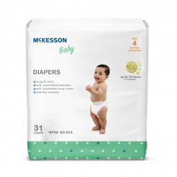 McKesson BD-SZ4-McKesson Baby Diaper, Size 4, Baby Diapers (BG) - McKesson Baby Diaper, Size 4